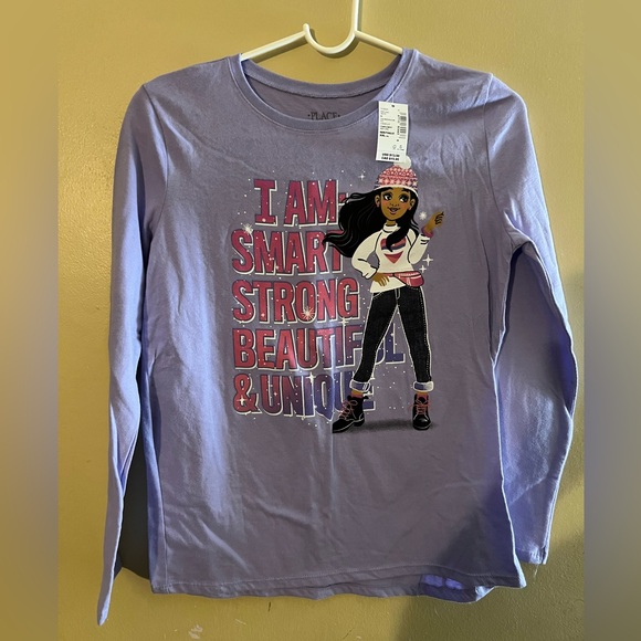 The Children's Place Other - The Children's Place Lavender Empowerment Long Sleeve Tee